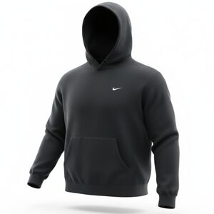 Nike Men's Dri Fit Black Fleece Lined Smooth Logo Hoodie Sweatshirt!Size 3XL